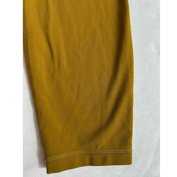 Lululemon Power Thru High Rise Crop 23" Gold Spice Size 6 - Picture 4 of 9